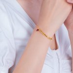 Bracelet Personnalisé avec Breloque en Code Morse et Pierre de Naissance Cadeau Anniversaire Fête des Mères pour Femme