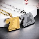 Number Pendant Necklace with Name