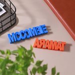 Texte imprimé en 3D Aimant de réfrigérateur Lot de 3