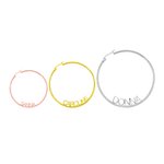 Boucles d'Oreilles Créoles Prénom Grand Cercle Plaqué Or | Callie