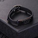Aangepaste lederen morse code armband