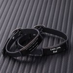Aangepaste lederen morse code armband