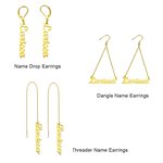 Boucles d'Oreilles Créoles Plaque Prénom | Callie