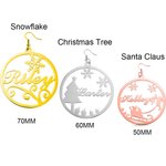 Weihnachten Name Hoop-Ohrringe
