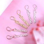 Boucles d'Oreilles Créoles Plaque Prénom | Callie