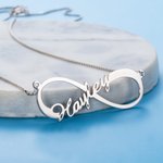 Personalizada de Plata de Ley 1 - 8 Nombres Infinito Amor Collar Día de la Madre de regalo para las mujeres