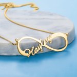 Personalizada de Plata de Ley 1 - 8 Nombres Infinito Amor Collar Día de la Madre de regalo para las mujeres