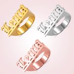 Old English Gothic Name Ring
