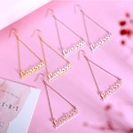 Boucles d'Oreilles Créoles Plaque Prénom | Callie
