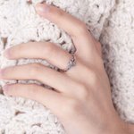 Bague de Coeur en Argent Sterling Personnalisée avec 2 - 4 Pierres de Naissance Cadeau pour Femme