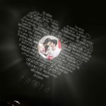 Personalized Center of Me Photo Projection Necklace with I Love You in 100 Languages
