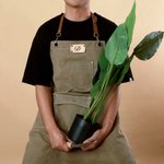 Tablier d'Atelier en Toile Personnalisé avec Texte et Logo Tablier avec Poches et Lanière en Cuir Cadeau d'Anniversaire pour Homme