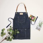 Tablier d'Atelier en Toile Personnalisé avec Texte et Logo Tablier avec Poches et Lanière en Cuir Cadeau d'Anniversaire pour Homme