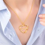 Personalizado Corazón Infinito Collar de Plata de Ley con Nombre Dainty Jewelry Birthday Valentine's Day Gift for Women