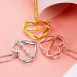 Personalizado Corazón Infinito Collar de Plata de Ley con Nombre Dainty Jewelry Birthday Valentine's Day Gift for Women
