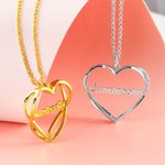 Personalizado Corazón Infinito Collar de Plata de Ley con Nombre Dainty Jewelry Birthday Valentine's Day Gift for Women
