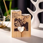 To My Girl Heart Photo Candle Holder Valentine Candle