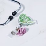 Porta badge a bobina con dente personalizzato