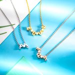 Collier Prénom avec 1-10 Lettres Détachées Personnalisées pendentif en Argent pour Femme Cadeau d'Anniversaire