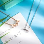 Collier Prénom avec 1-10 Lettres Détachées Personnalisées pendentif en Argent pour Femme Cadeau d'Anniversaire