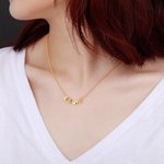 Collier Prénom avec 1-10 Lettres Détachées Personnalisées pendentif en Argent pour Femme Cadeau d'Anniversaire