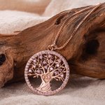 Collier en forme de cœur avec pierres de naissance personnalisées