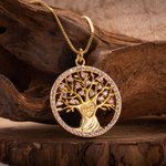 Collier en forme de cœur avec pierres de naissance personnalisées