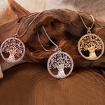 Collier en forme de cœur avec pierres de naissance personnalisées