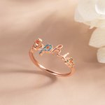 Bague personnalisée en pierres précieuses
