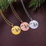 Collier en Cercle avec Prénom Personnalisé Collier avec Initiales et Arbre Reste Près de Moi Cadeau d'Anniversaire pour Femme | Callie