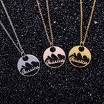 Pendentif avec Gravure de Prénom Personnalisé Collier Des Montagnes Cadeau d'Anniversaire pour Amateur de Randonnée d'Escalade | Callie