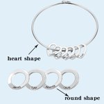 Bracciale Bangle da donna con ciondoli a forma di cuore
