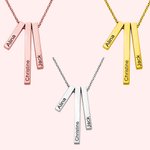 3D Triple Bar Name Necklace | Callie