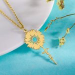 Sunshine Belief Chrysanthemum Name Necklace
