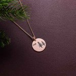 Collier en Cercle avec Prénom Personnalisé Collier avec Initiales et Arbre Reste Près de Moi Cadeau d'Anniversaire pour Femme | Callie