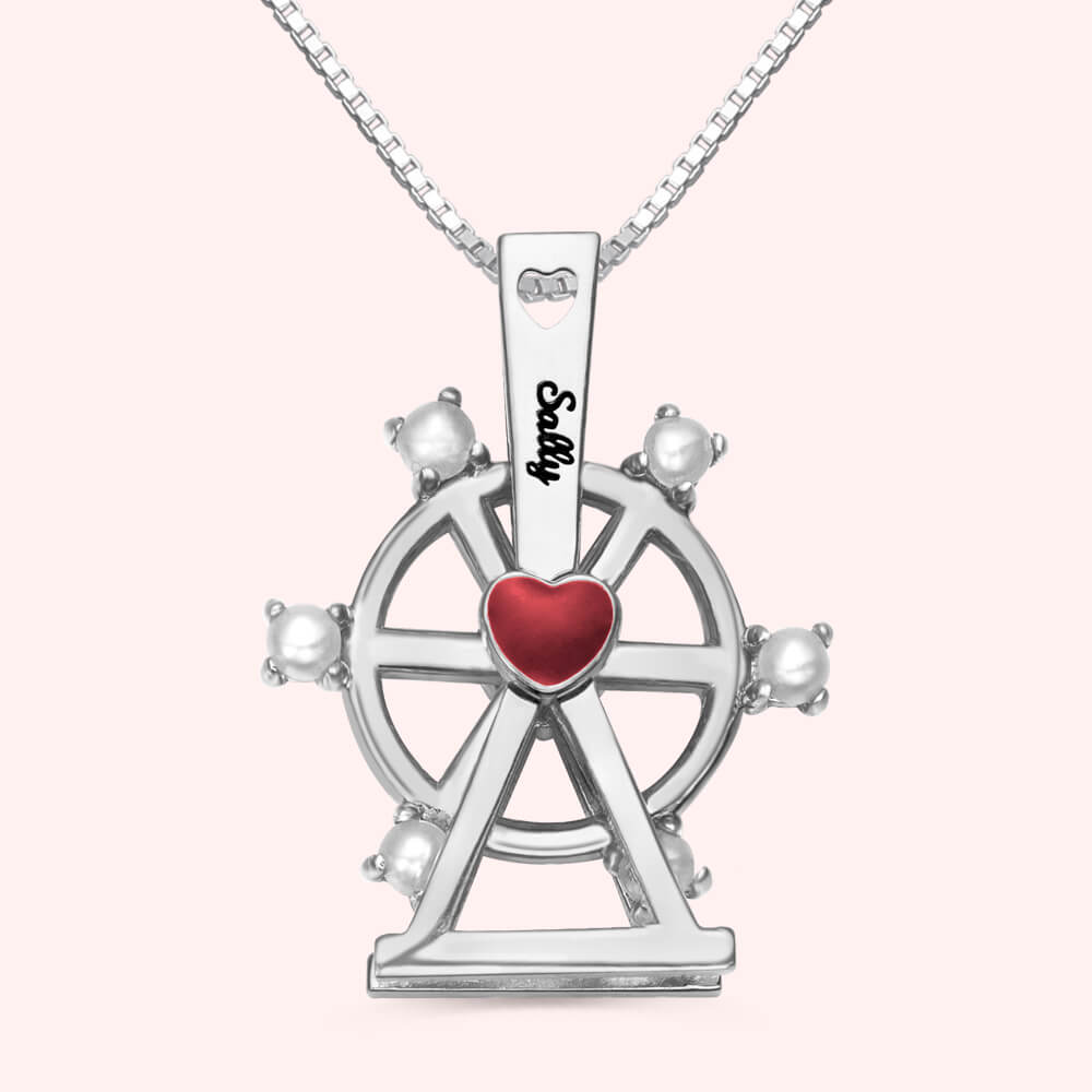 Riesenrad-Liebes -Namenskette mit Perle