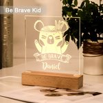 Veilleuse Courage Prénom Gravé pour Enfants