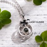 Lucky Four-leaf Clover Photo Projection Necklace