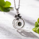 Lucky Four-leaf Clover Photo Projection Necklace