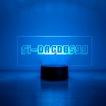 Lampe LED de Signe Prénom Clignotant de Joueur avec Police Jeu