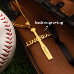 Baseball Kreuz Name Halskette