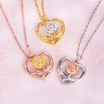 Collar Rosa en Corazón para Ella