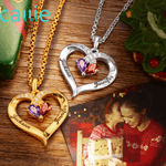 Girlfriend Heart Necklace with Engraving