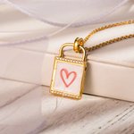Collier de Pendentif Personnonalisé avec Photo et Gravure Médaillon de Cadenas en Argent pour Femme Famille
