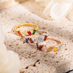 Handmade Baguette Birthstone Ring