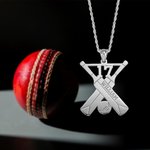 Cricket-halskjede med nummer og navn