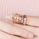 Handmade Baguette Birthstone Ring