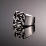 Custom Daddy Name Ring in Silver