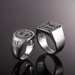 Custom Daddy Name Ring in Silver