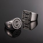 Custom Daddy Name Ring in Silver